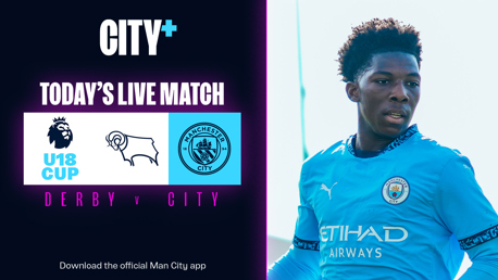 WATCH TODAY: Derby v City - Under-18 Premier League Cup 