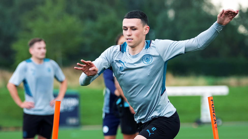 MIDFIELD MAESTRO : Phil Foden sharpens up at the CFA