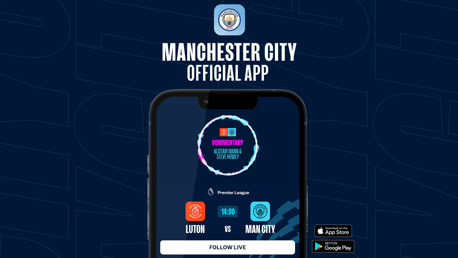 How to follow Luton v City on our official app