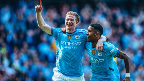 ALL SMILES: De Bruyne enjoyed that.