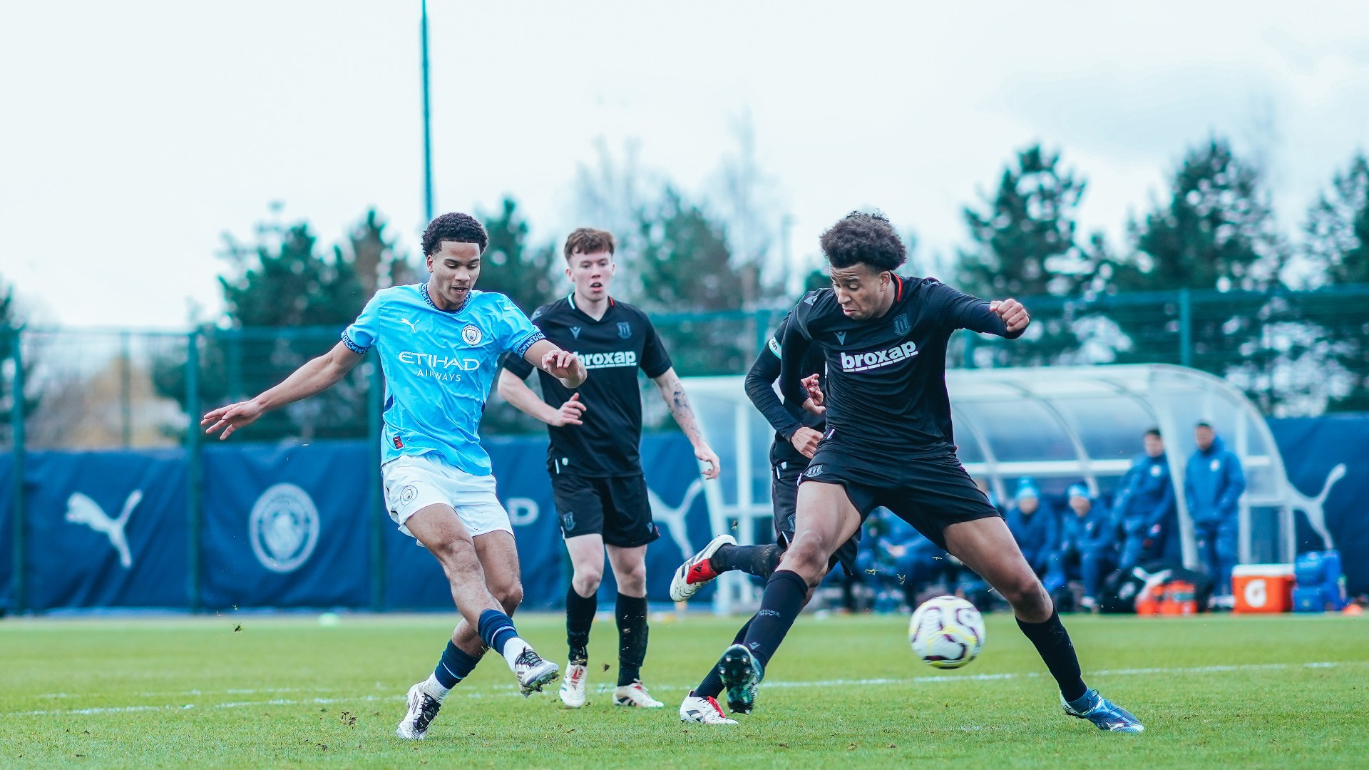 CLINICAL : Divine Mukasa scored City's third of the afternoon.