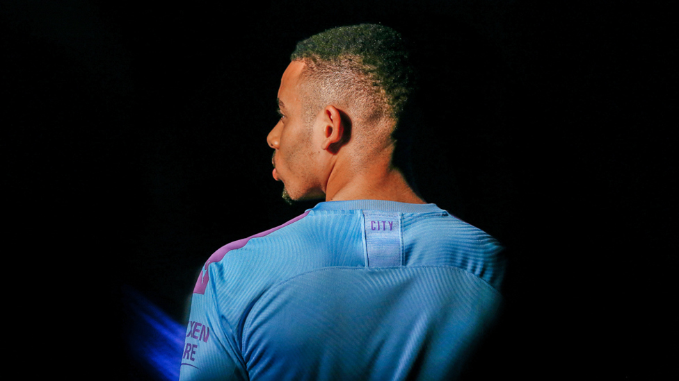 BACK IN BUSINESS : Gabriel Jesus provides another view of our new home shirt