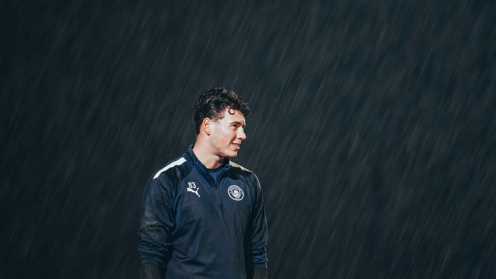 RAIN SUPREME : It's not all glamour as George Murray-Jones trains during a downpour