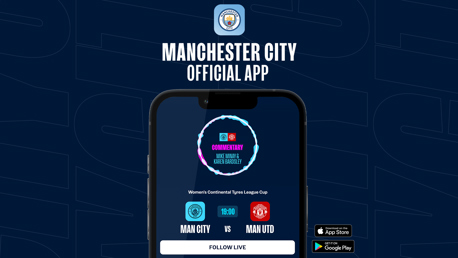 How to follow City v United on our official app
