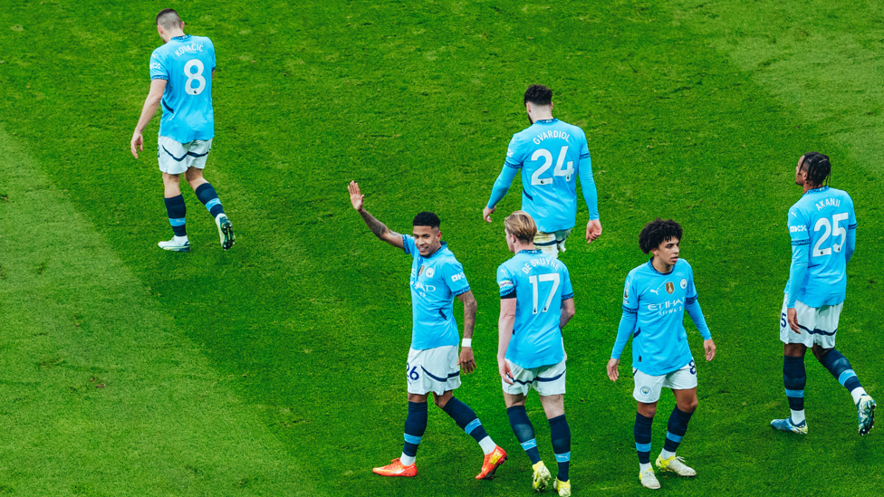 MAIN MAN : Savinho celebrates.