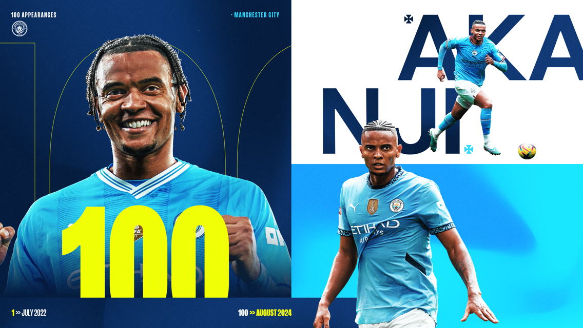 Akanji celebrates a century of City displays