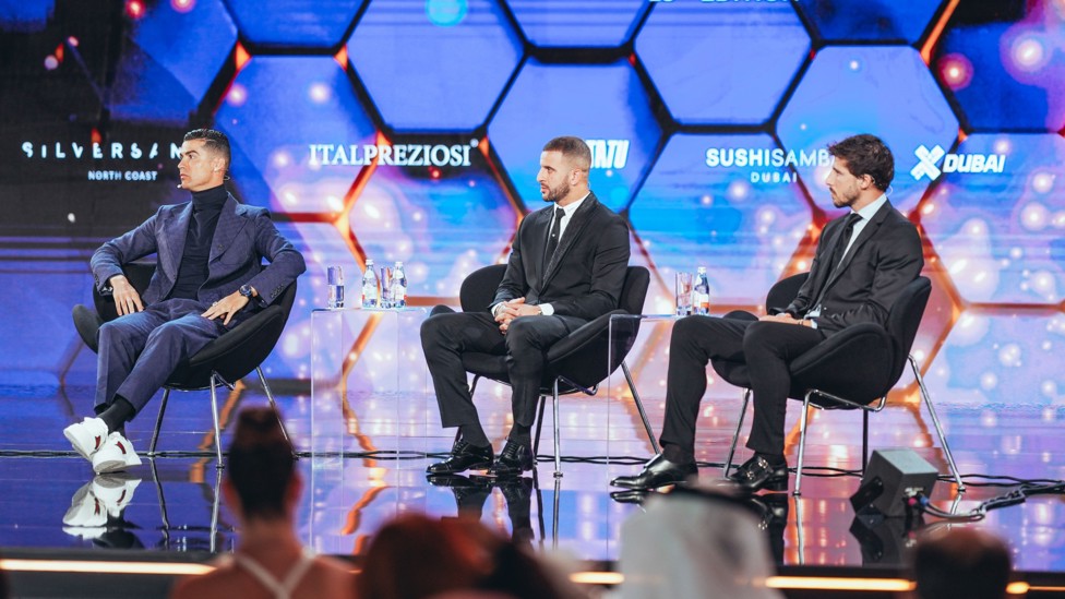 PANEL THOUGHTS : Kyle Walker and Ruben Dias, along with Cristiano Ronaldo, chat about a host of topics as the ceremony begins