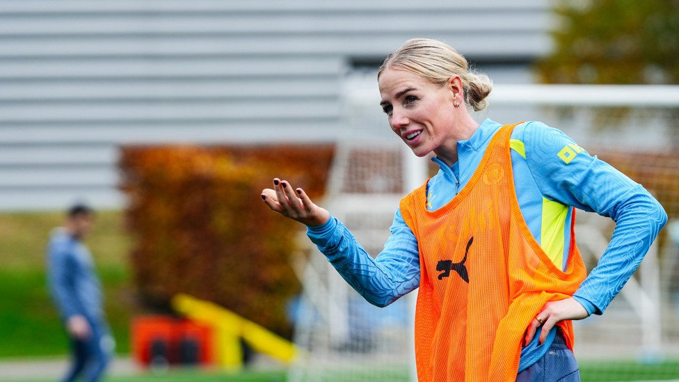 SKIPPER : Alex Greenwood prepares for the next drill