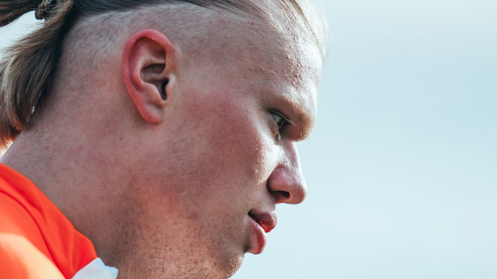 FULL FOCUS : Erling Haaland maintains his concentration.