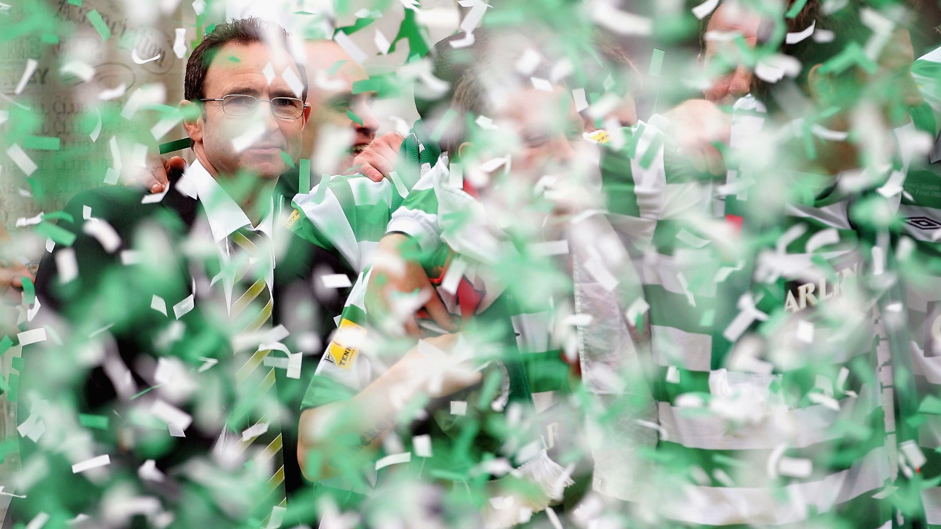 CHAMPIONS! : Martin O'Neill won three Scottish Premier League titles as well as three Scottish Cups and a Scottish League Cup at Celtic Park.