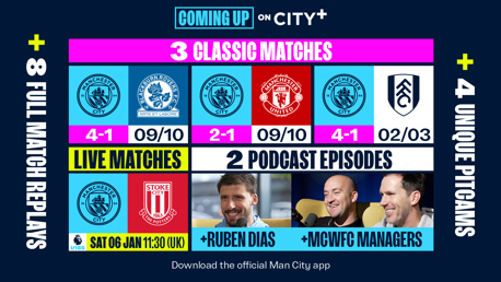 Coming up on CITY+ in January 