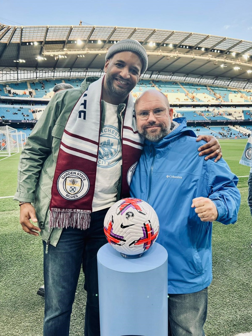  : Members of New Jersey with the match ball. 