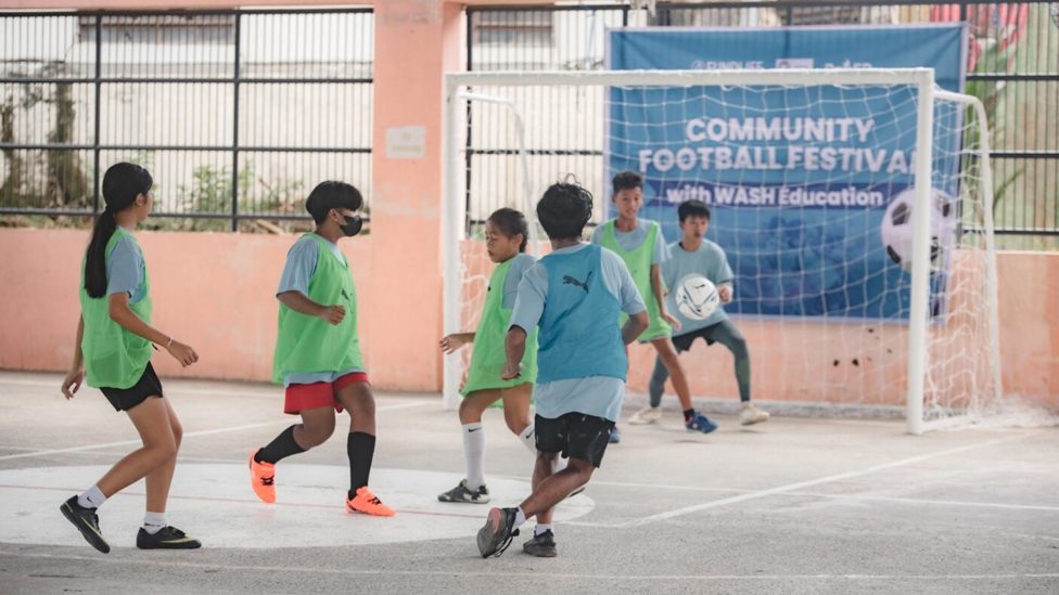 FOOTBALL FESTIVAL: The week of Young Leader training culminates in a community football festival.