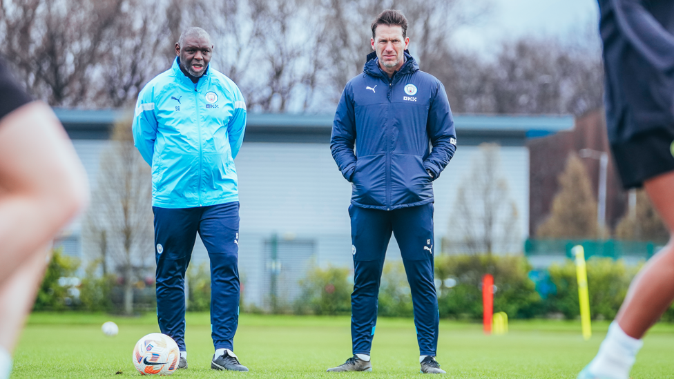 DREAM TEAM  : City legend Sean Goater joins Gareth Taylor on the training field