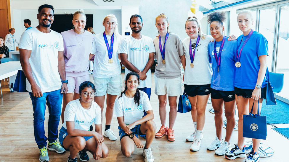 LIONESSES : The Young Leaders are lucky enough to meet Man City’s history-making Lionesses