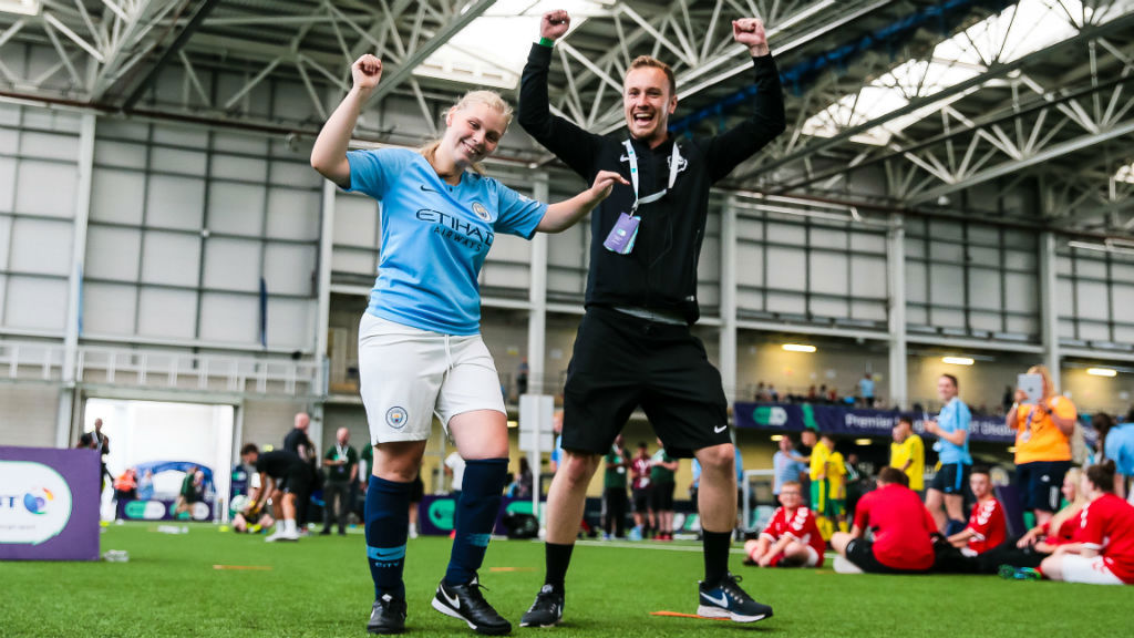 ALL SMILES : The Premier League BT Disability Football Festival proved a big success