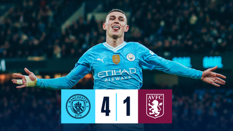 Brief highlights: City 4-1 Aston Villa