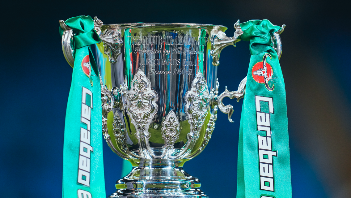 EYES ON THE PRIZE: The trophy makes an appearance at the Etihad.