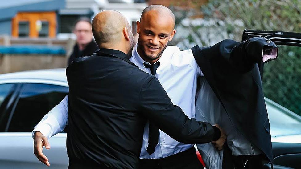 Current City managers Pep Guardiola and Nick Cushing were in attendance, as well as Captain Vincent Kompany.