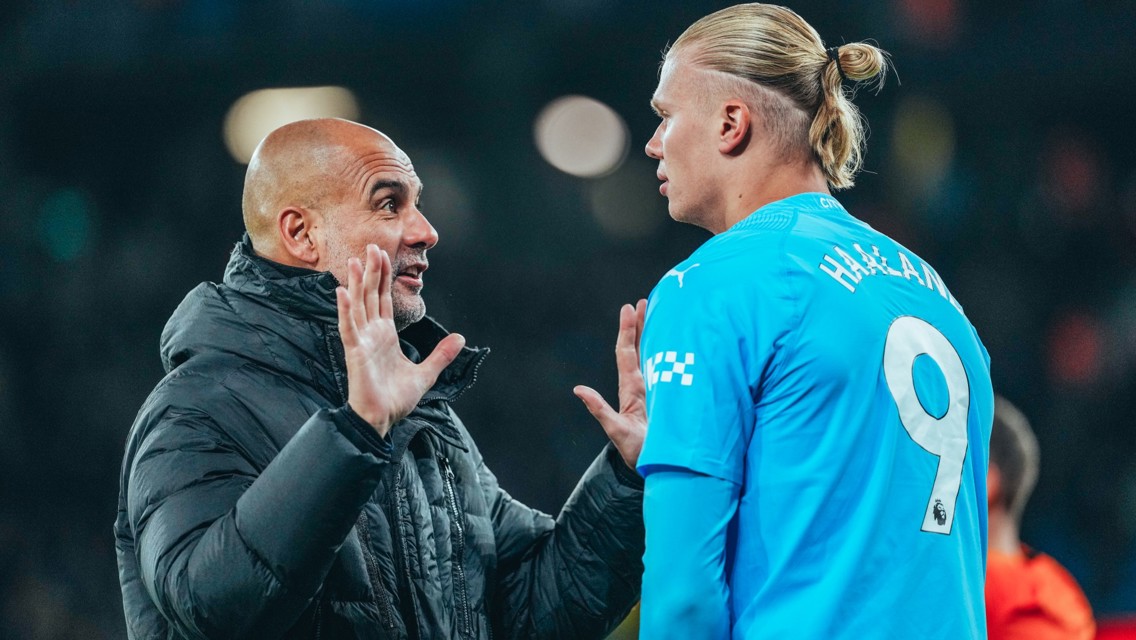 PEP TALK: Passing on instructions from the touchline.