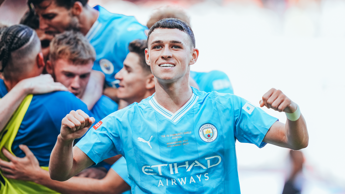 CELEBRATE: Foden enjoyed that one!