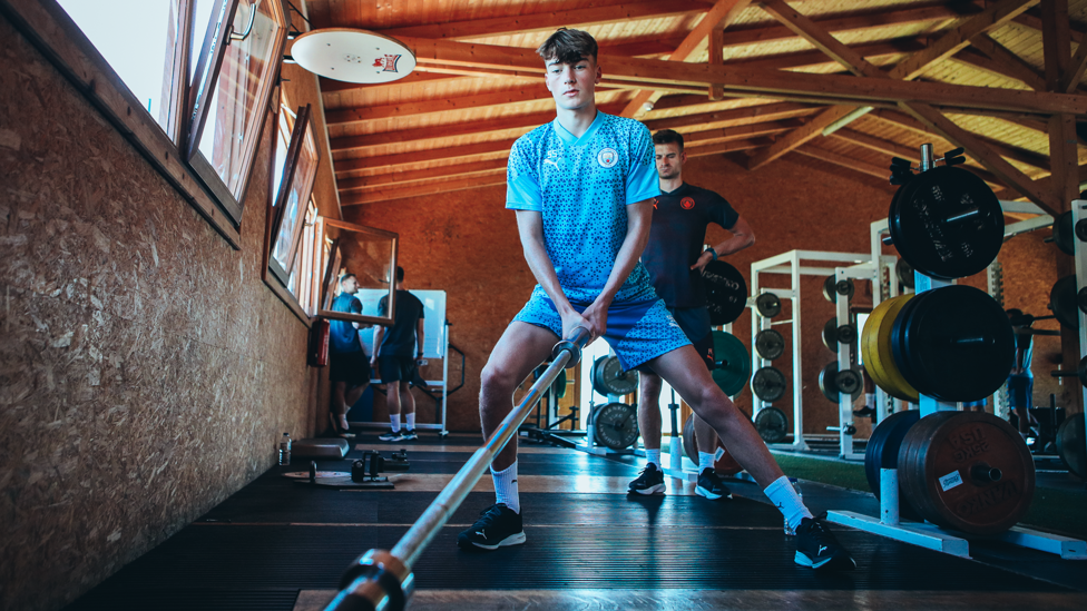 MIGHTY MATT : Matt Whittingham working hard in the gym.