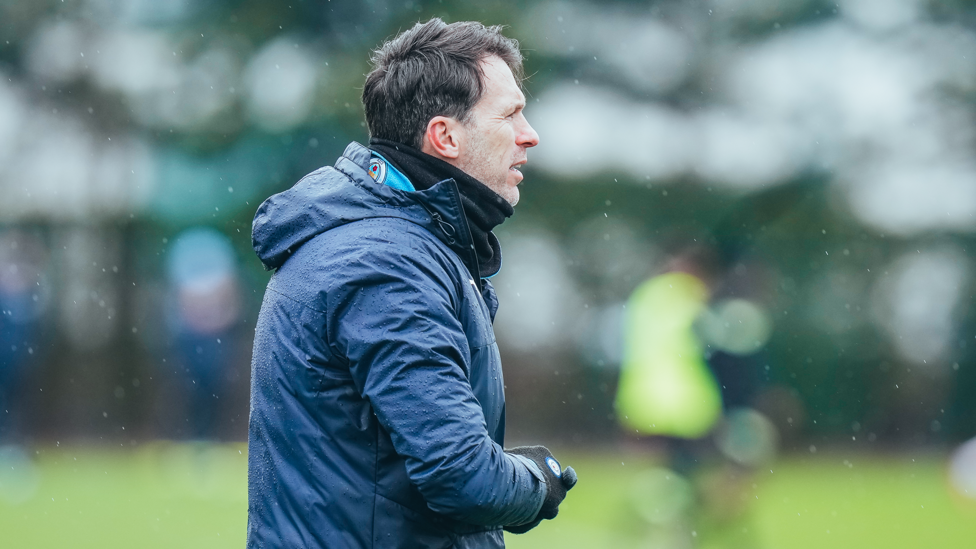 THE GAFFER : Gareth Taylor watches preparations intently 