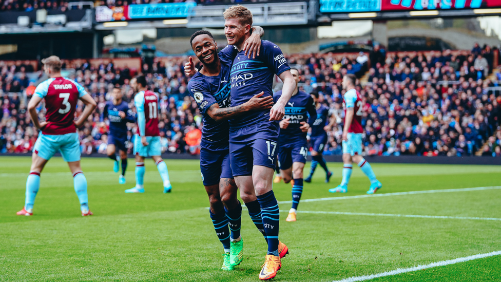 SCORER & PROVIDER : The deadly duo celebrate after combining for the opener.