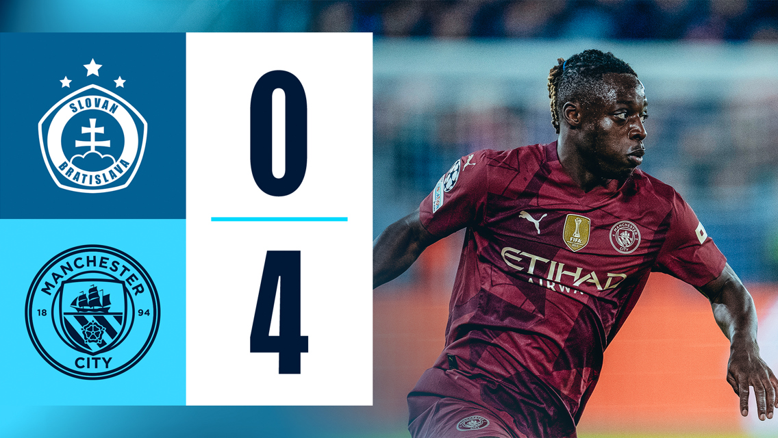 Slovan Bratislava 0-4 City: Champions League highlights