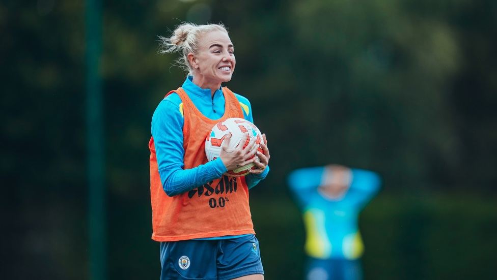 CAPTAIN'S BALL: Alex Greenwood in control