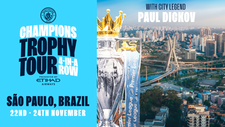 Our 4-In-A-Row Trophy Tour is heading to Sao Paulo, Brazil!