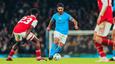 SILKY ILKAY: Gundogan gets on the ball early on.