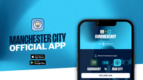 How to follow Hammarby v City on our official app 