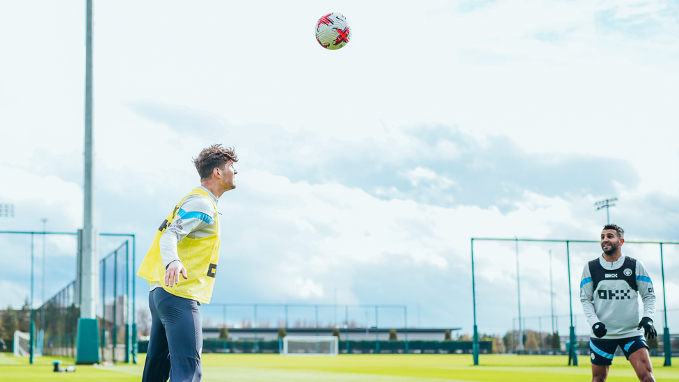 SOLID STONES : John Stones does what he does best – clearing the danger!