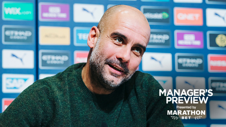 PRESS CONFERENCE: Pep Guardiola addresses the media, ahead of the game...