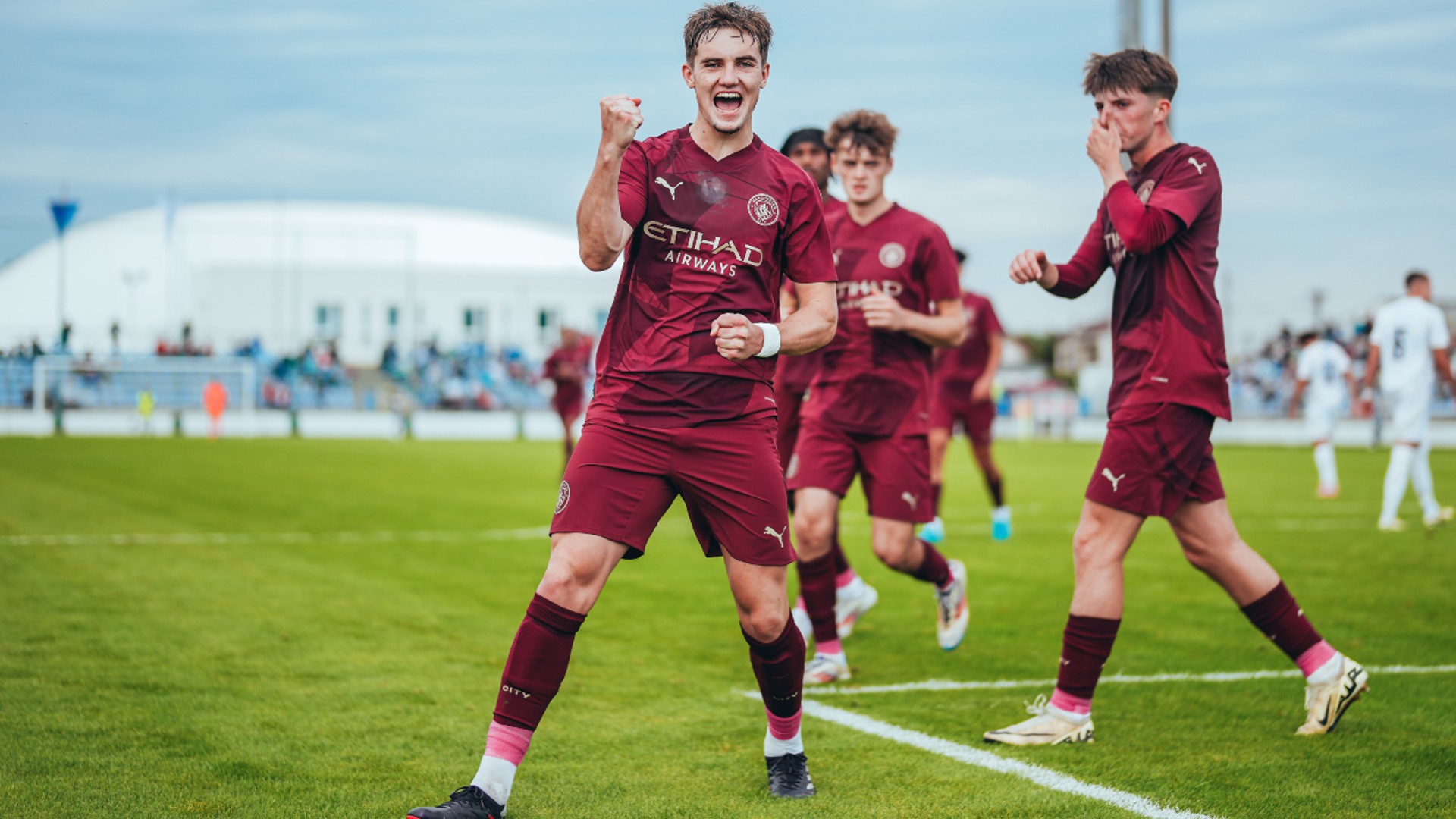 CELEBRATION TIME: For Jacob Wright after his penalty.