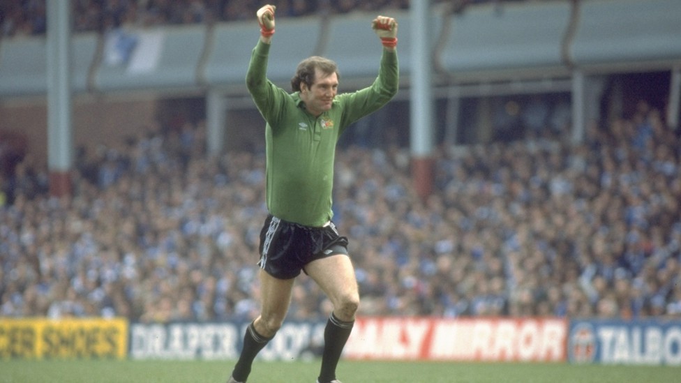 WEMBLEY BOUND : Corrigan celebrates as we beat Ipswich to reach the 1981 FA Cup final