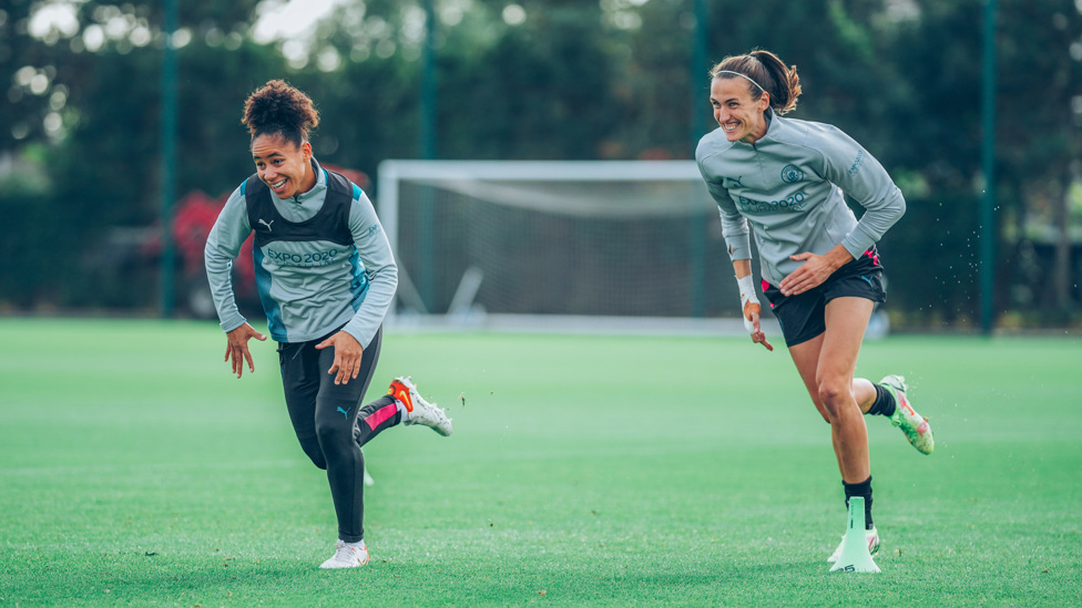 LIONESSES LEGENDS : The experienced heads in the squad - like Demi Stokes and Jill Scott - can steady the ship on Derby Day