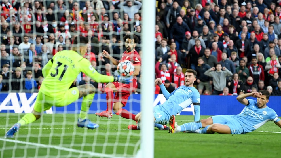 BEHIND AGAIN : Salah strikes Liverpool ahead.