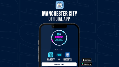 How to follow City v Leicester on our official app