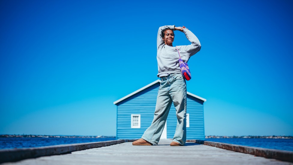 STRIKE A POSE : Mary Fowler enjoying the scenery.