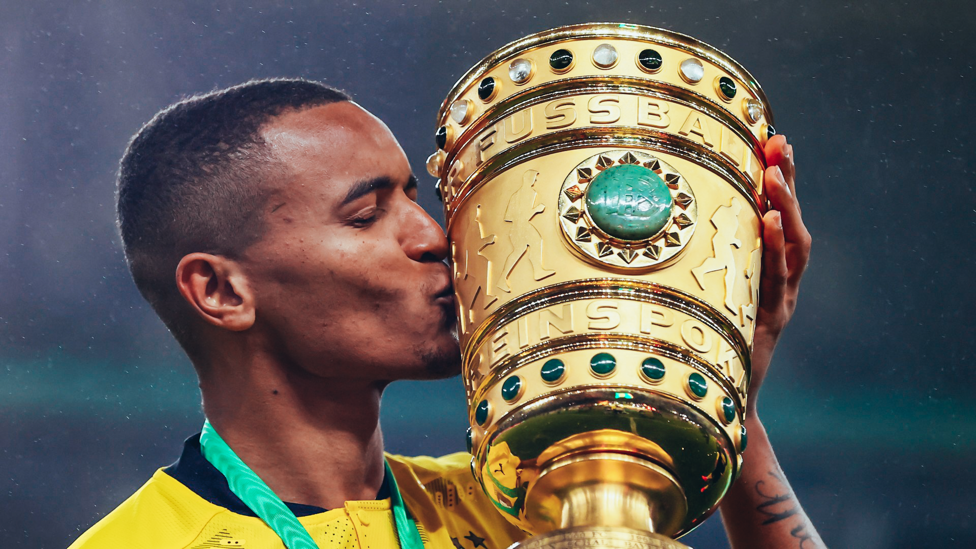 SILVERWARE:  : Akanji helped Dortmund to German Cup glory one month later, as they beat RB Leipzig 4-1 in the final. 