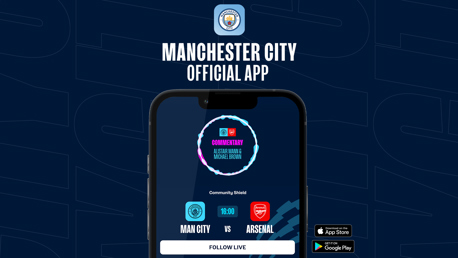 How to follow City v Arsenal on our official app