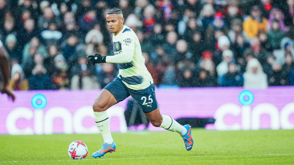 ASSURED AKANJI : Brings the ball out from the back.