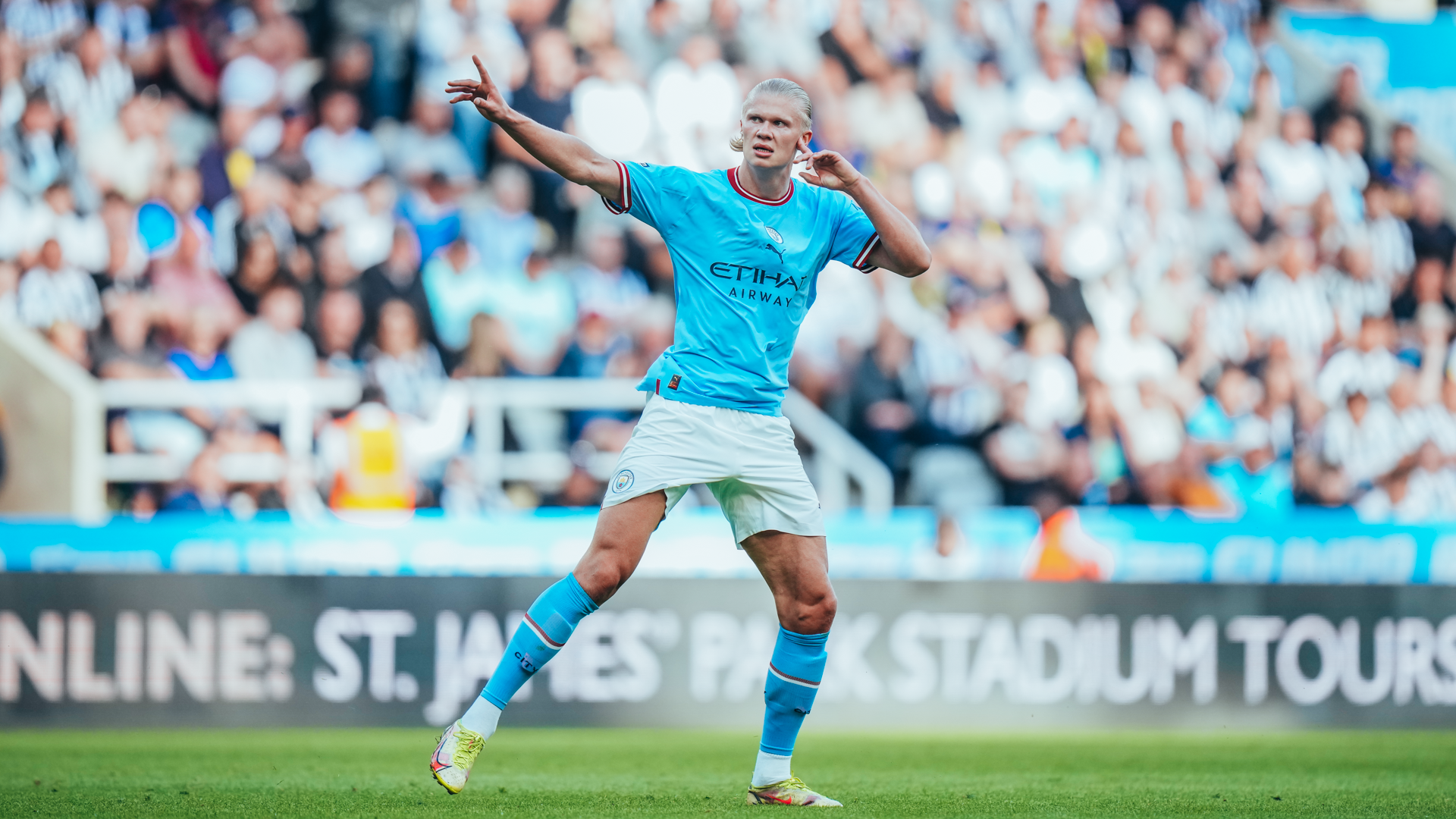 NORSE CODE : Erling Haaland celebrates after his goal