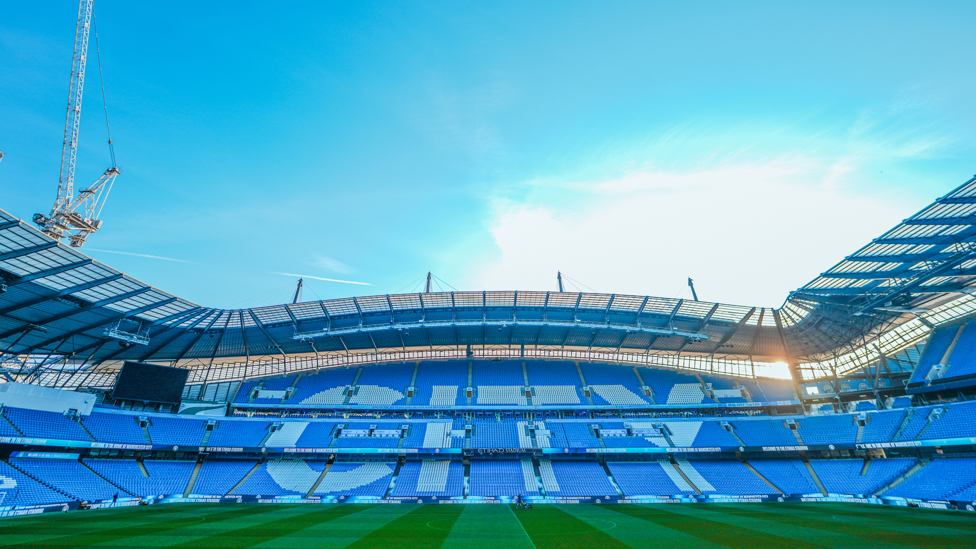 HOME : The Etihad looking as beautiful as always ahead of Fulham's visit.