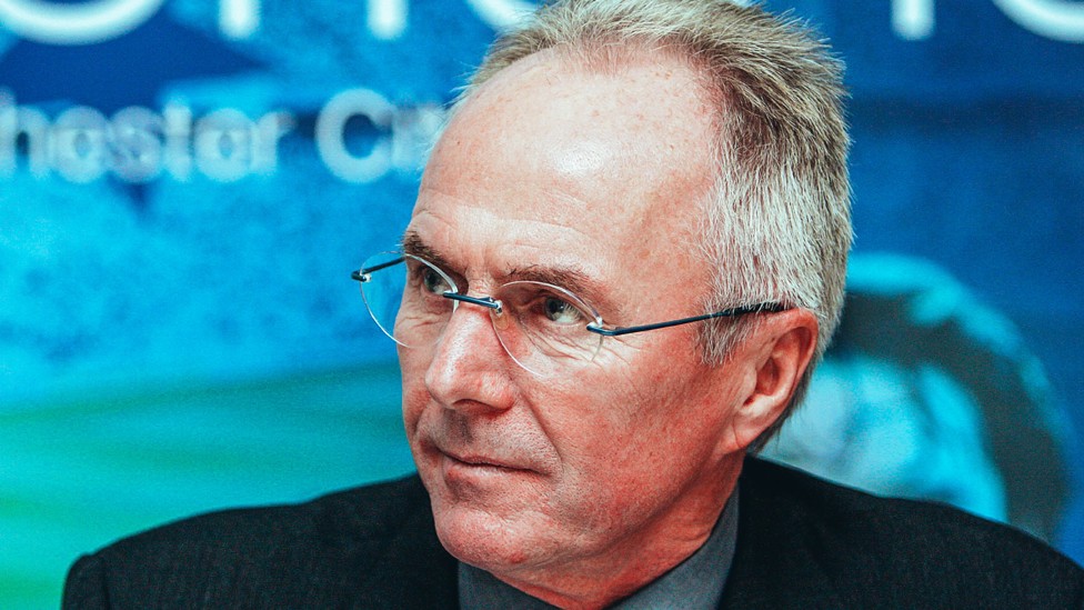 TALKING SHOP: Sven holds court at a City press conference.