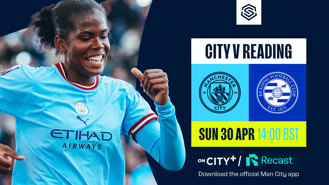 Watch City v Reading on CITY+ and Recast