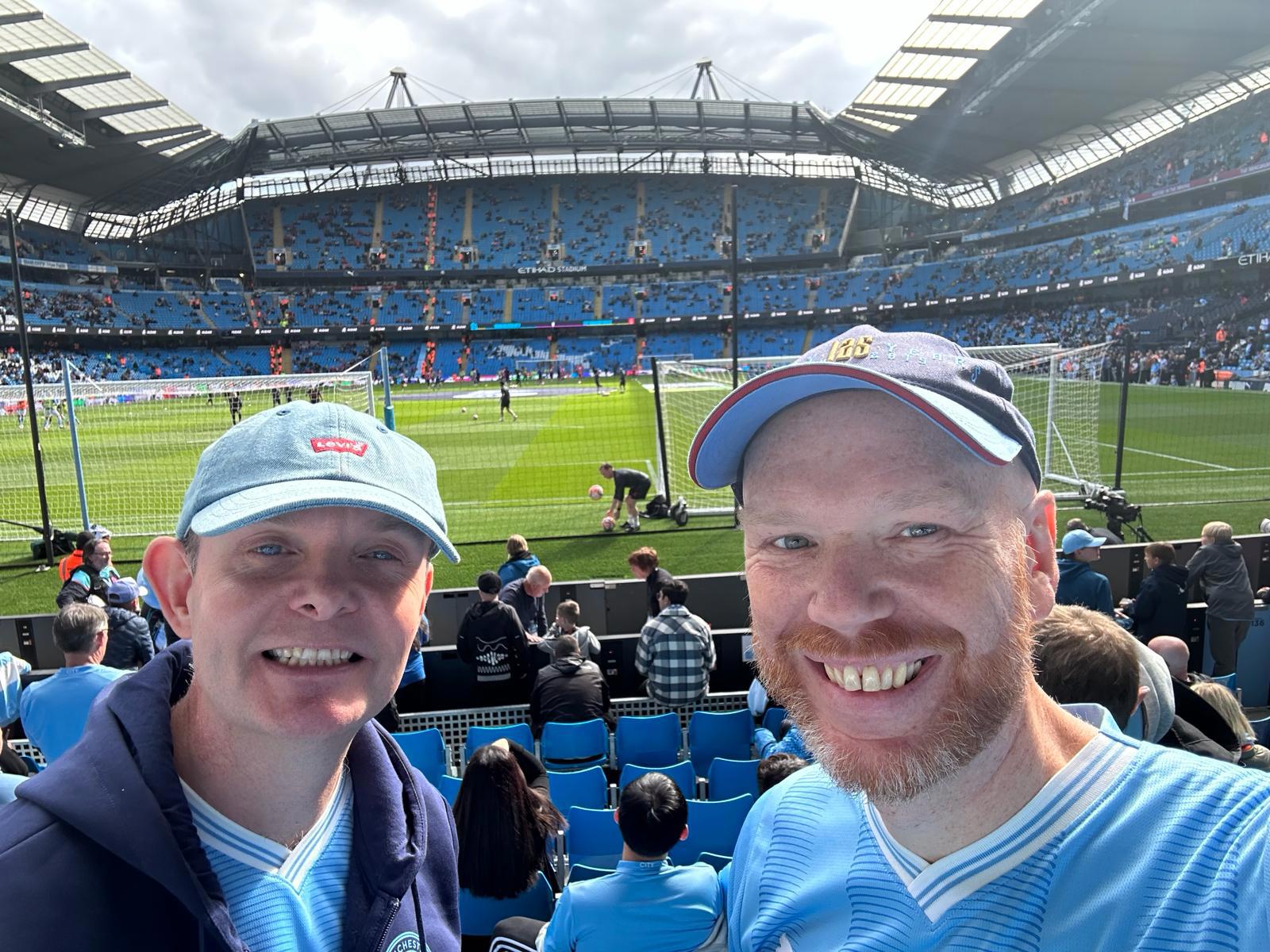  : Rob and Clive before kick-off at City v Nottingham Forest in September.