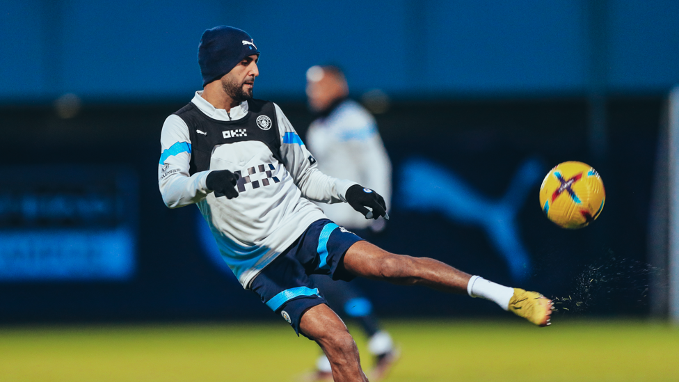 NICE TOUCH : Riyad Mahrez shows off his skills